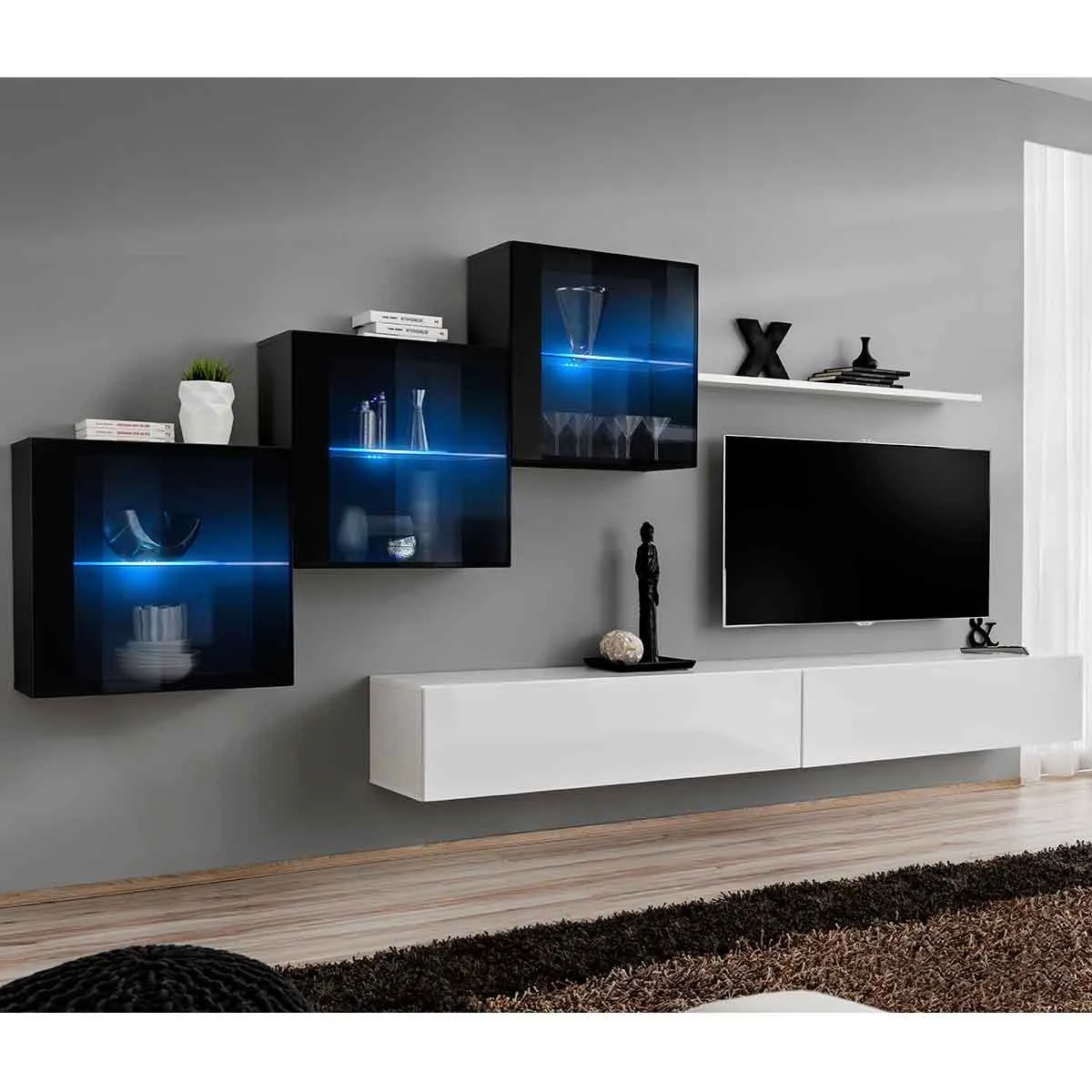 Meuble TV Mural Design Switch XX 330cm - vue 4