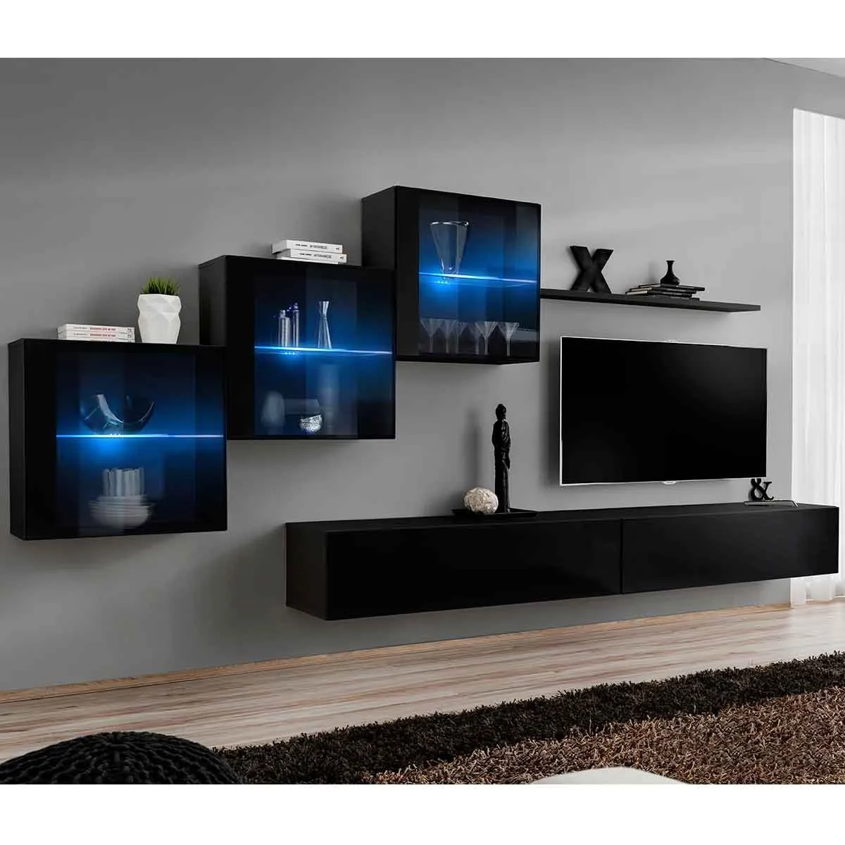 Meuble TV Mural Design Switch XX 330cm