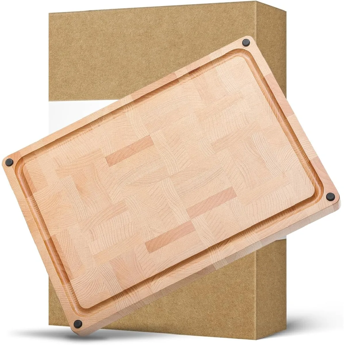 Vendos85 - Planche à découper en bois de hêtre - Réversible - Cuisine - Image 2