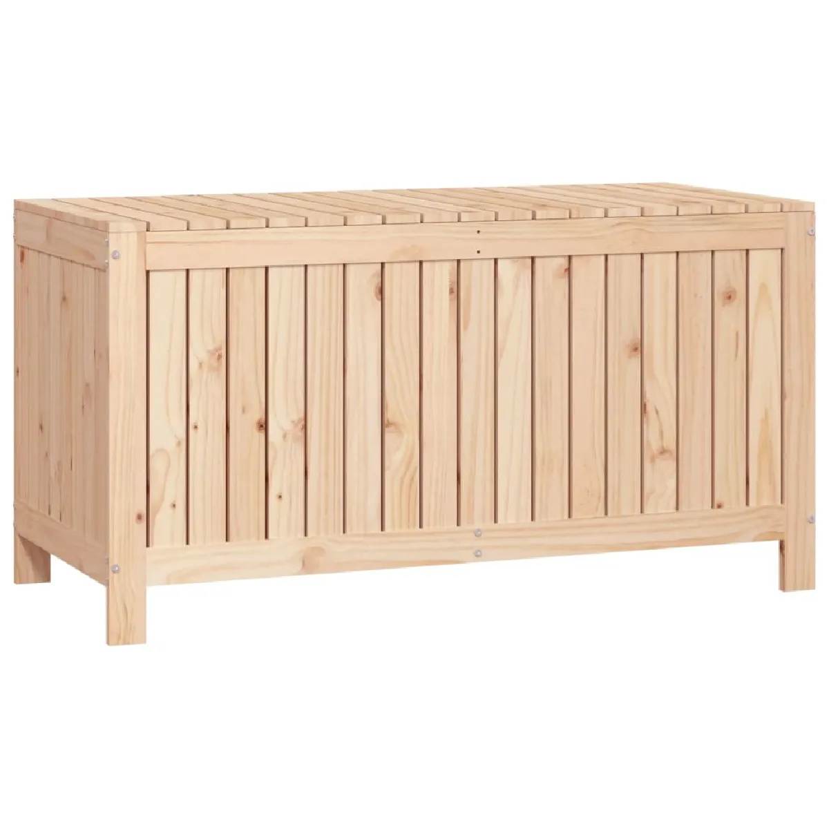 Coffre boîte meuble de jardin rangement 121 x 55 x 64 cm bois massif de pin 02_0013004