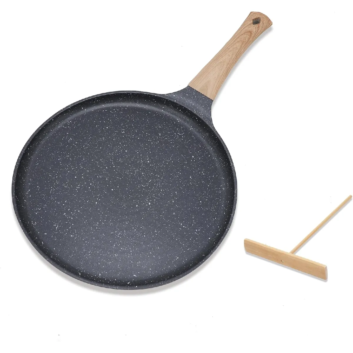 Vendos85 Blanc/Marron Poêle À Crêpes 20 Cm