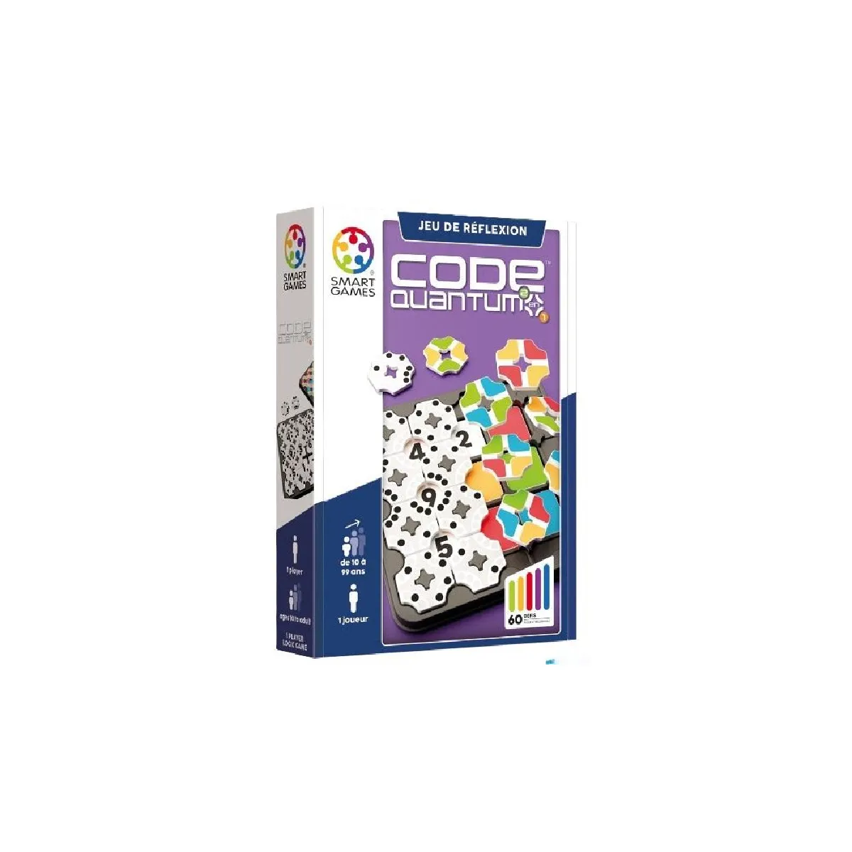 Smart Games Multicolore Jeu De Logique Solo Smartgames Code Quantum 2-En-1 60 Défis Progressifs - Neuf - Image 4