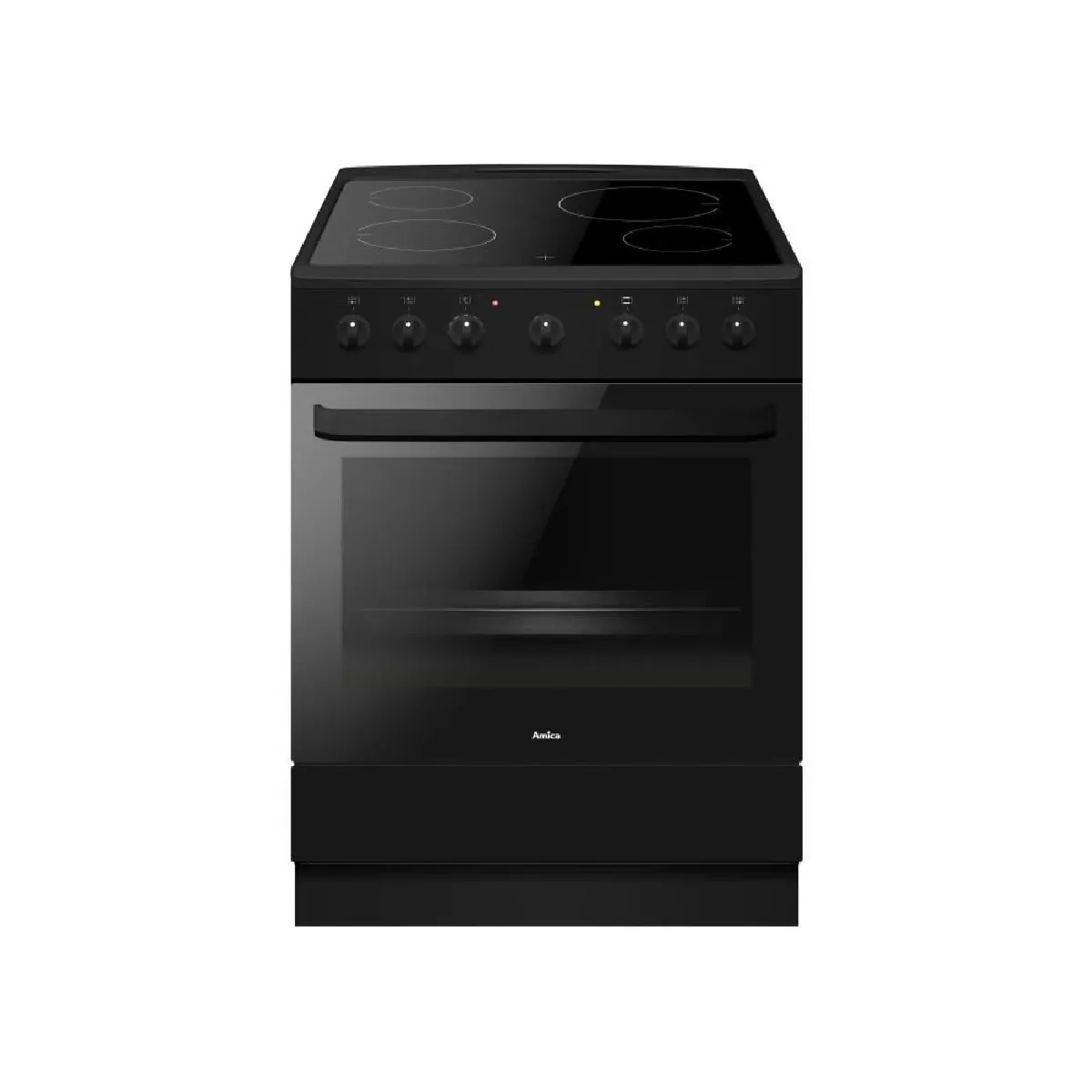 AMICA ACV6003RN Cuisini&egrave;re vitroc&eacute;ramique 60 cm 4 foyers 65 L noir