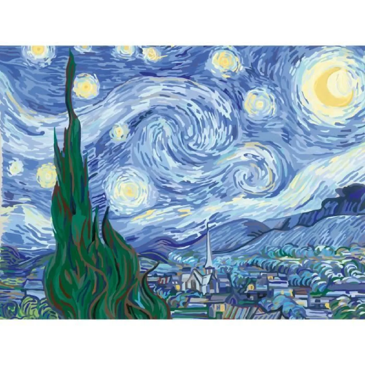 23915 Peinture par numéros La étoilée toile 30 x 40 cm