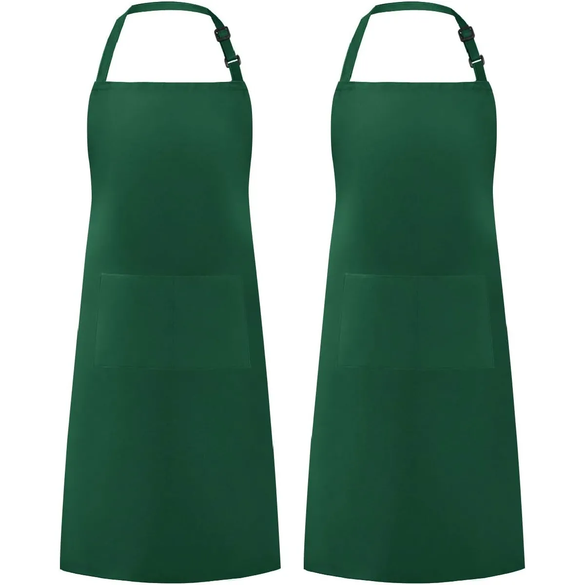 Vendos85 Unisex Vert Grand Tablier De Cuisine E Avec Poches Foncé