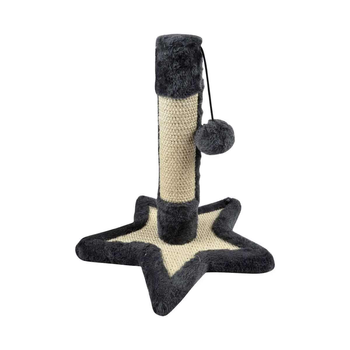 Arbre à chat étoile avec jouet - Hauteur 33cm Anthracite