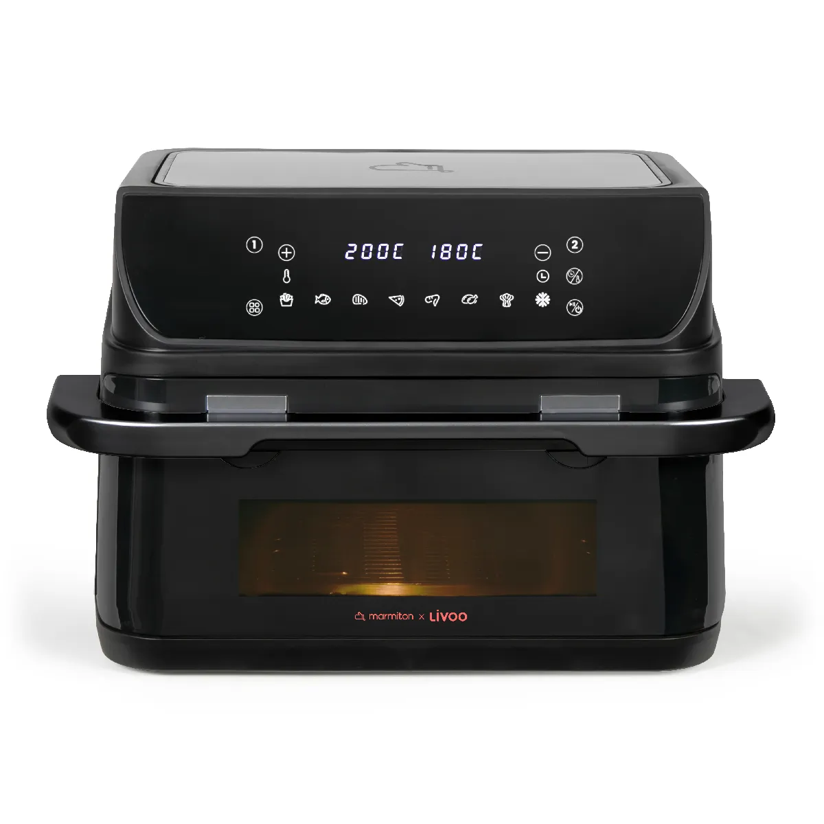 Airfryer - LIVOO - DOC346CO Livoo x Marmiton - 10 L 2400 W avec séparateur 8 pro - Image 4
