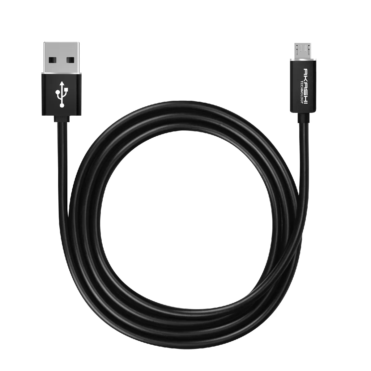 Akashi Noir Câble Usb Vers Micro-Usb Charge Et Synchronisation 1M