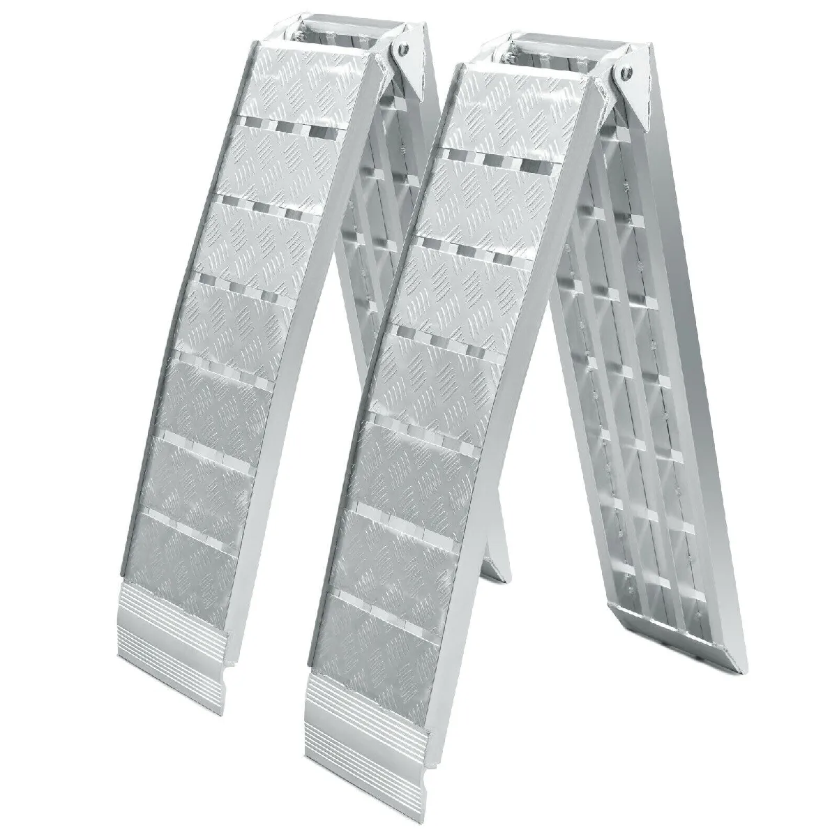 Comparer les prix de Lot de 2 rampes de chargement 228 cm 1360 kg moto atv pliable alu rampe rail d'accès 16_0001225