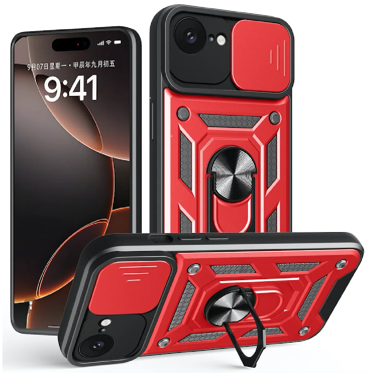 Htdmobiles Rouge Coque Rigide Apple Iphone 16E