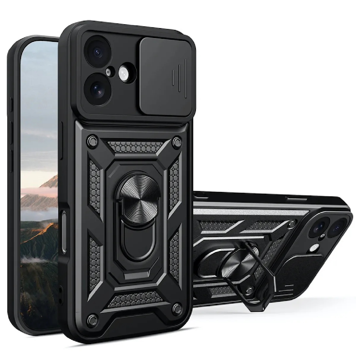 Htdmobiles Noir Coque Rigide Antichoc Apple Iphone 17
