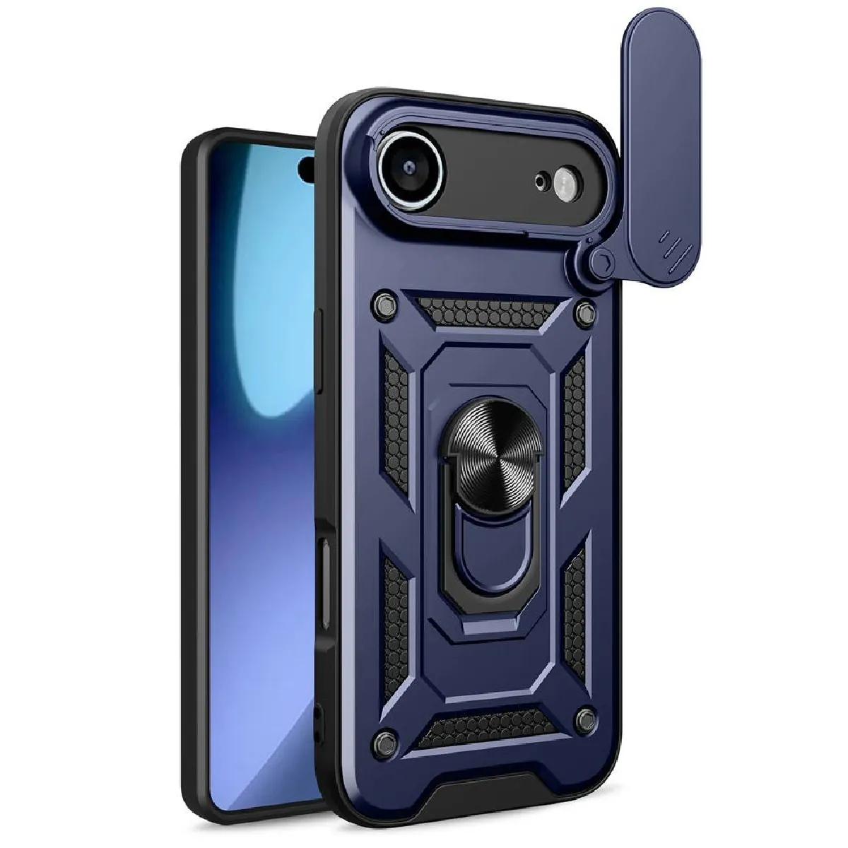 Htdmobiles - Coque Rigide Anti-Choc pour Apple iPhone Air - Bleu - Image 2