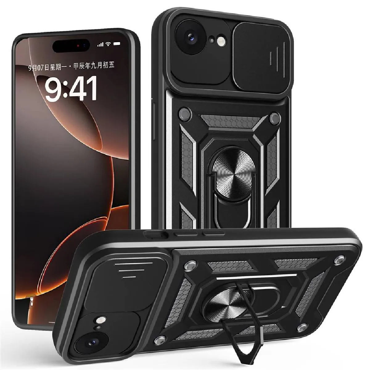 Htdmobiles Noir Coque Pour Smartphone Apple Iphone 16E