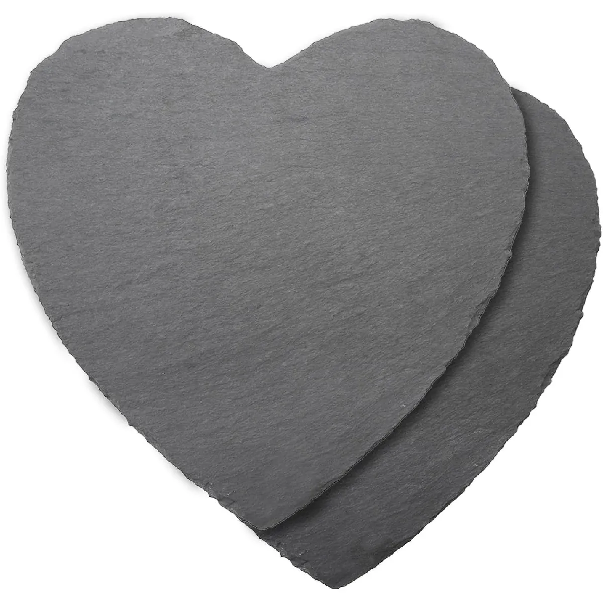 Vendos85 Assiettes En Ardoise Cœur 20 Cm – Lot De 2