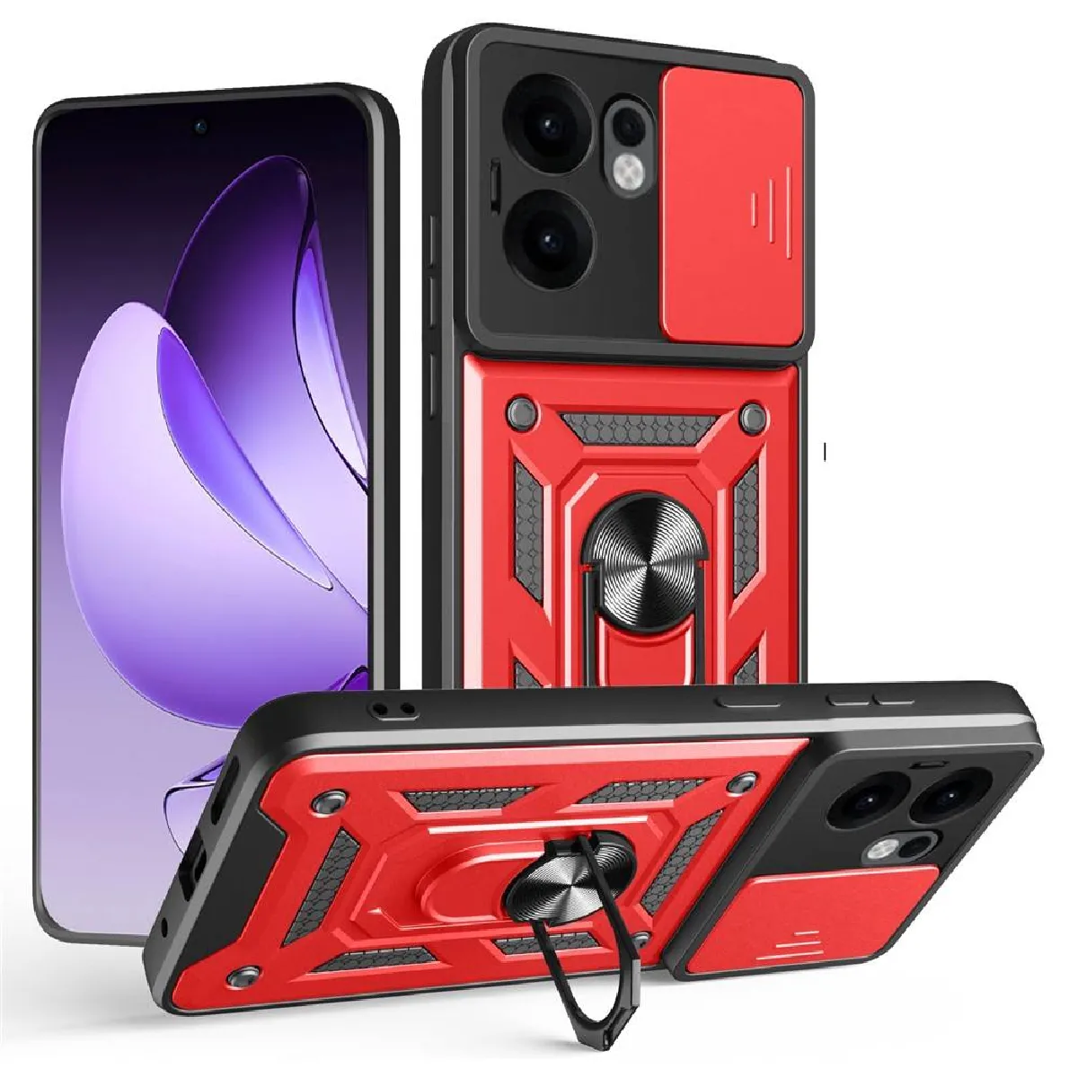 Htdmobiles Rouge Coque Oppo Reno 13 F 5G / Reno 13 Fs 5G - Choc