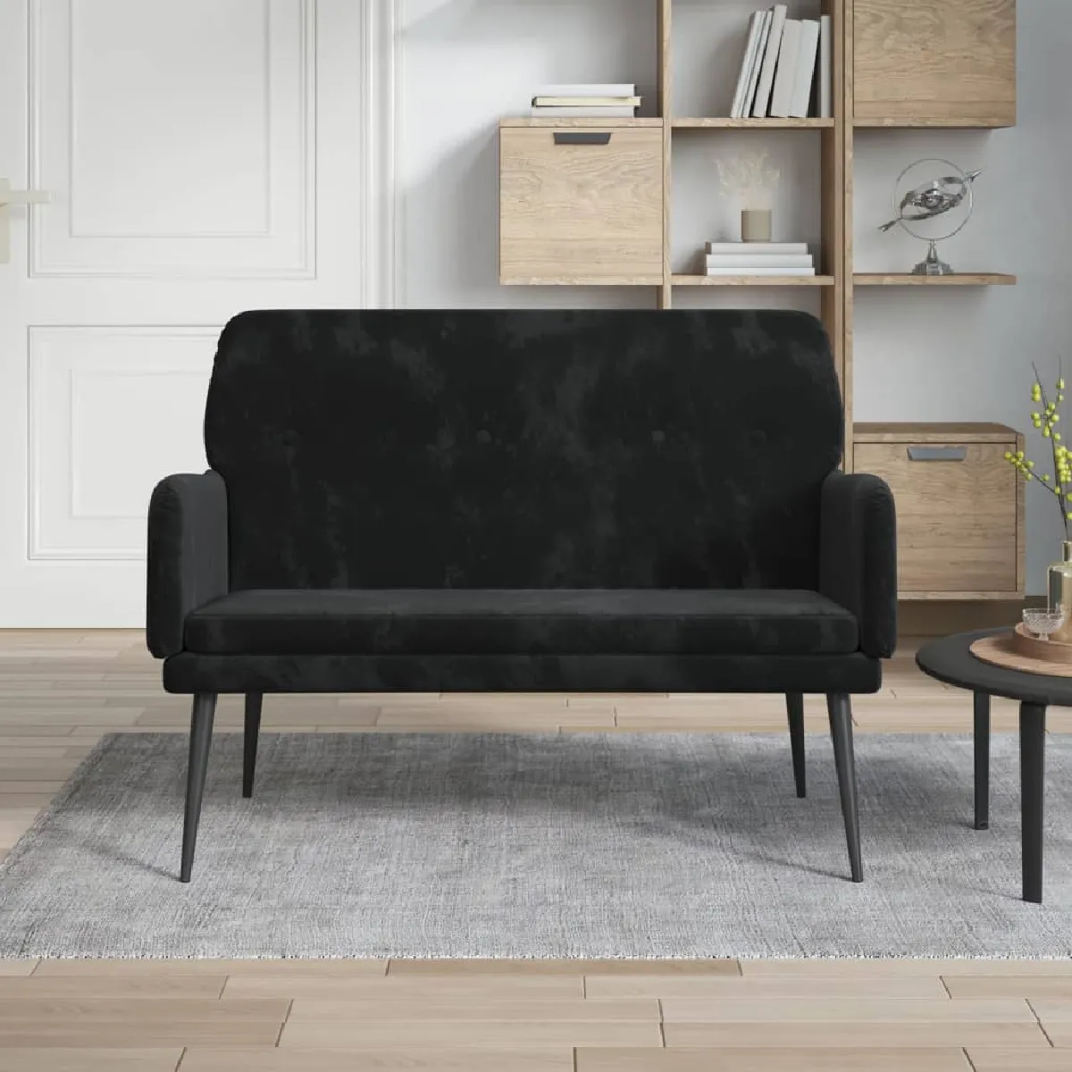 Non Communiqué Noir Vidaxl Banc 108X79x79 Cm Velours351419 - Image 3