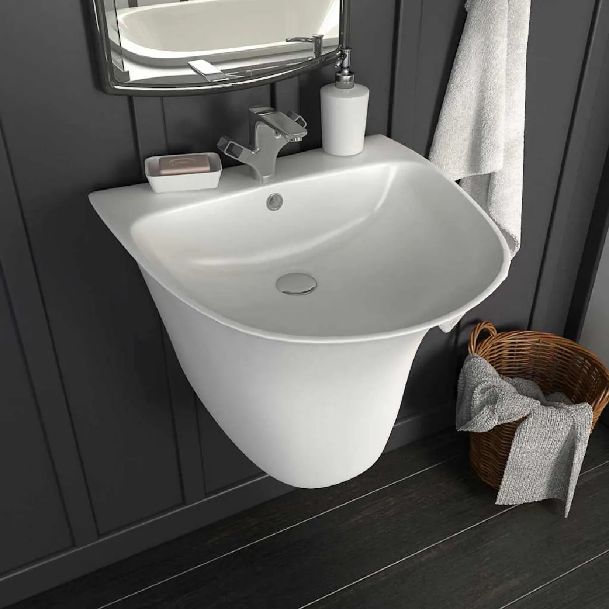 vidaXL Lavabo 47 x 45 x 37 cm Céramique Émaillée