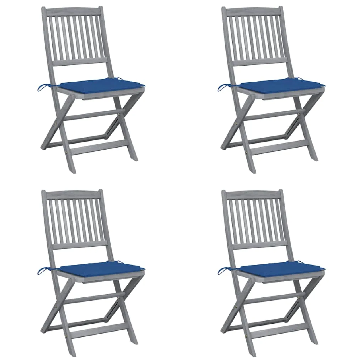 vidaXL Chaises pliables d'extérieur lot de 2 Bois acacia - vue 6