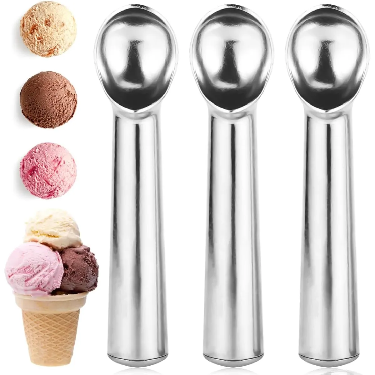 Cuillère à glace en aluminium 3 pcs – Boules parfaites