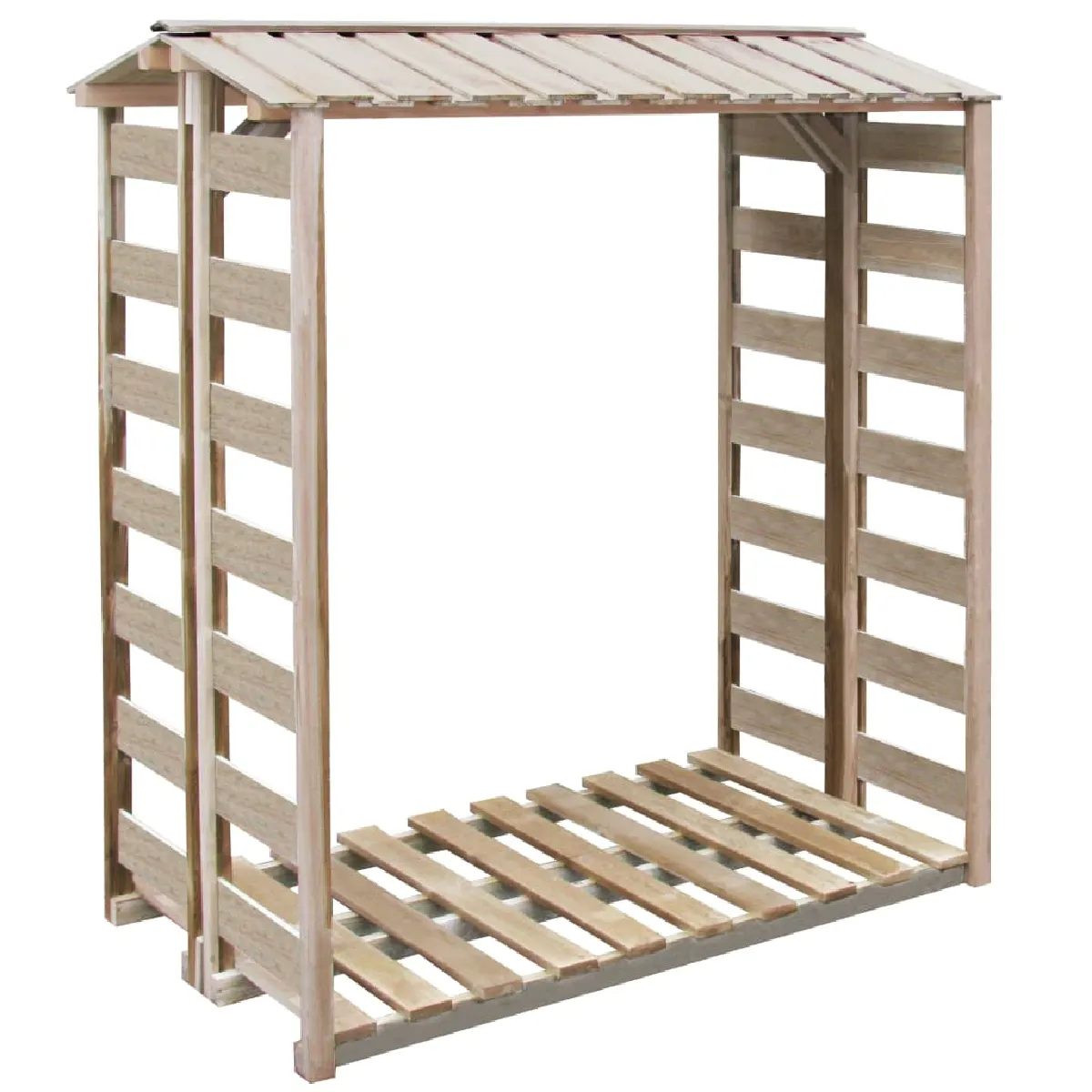 vidaXL Abri de stockage à bois de chauffage 150x90x176 cm Pin imprégné - vue 2