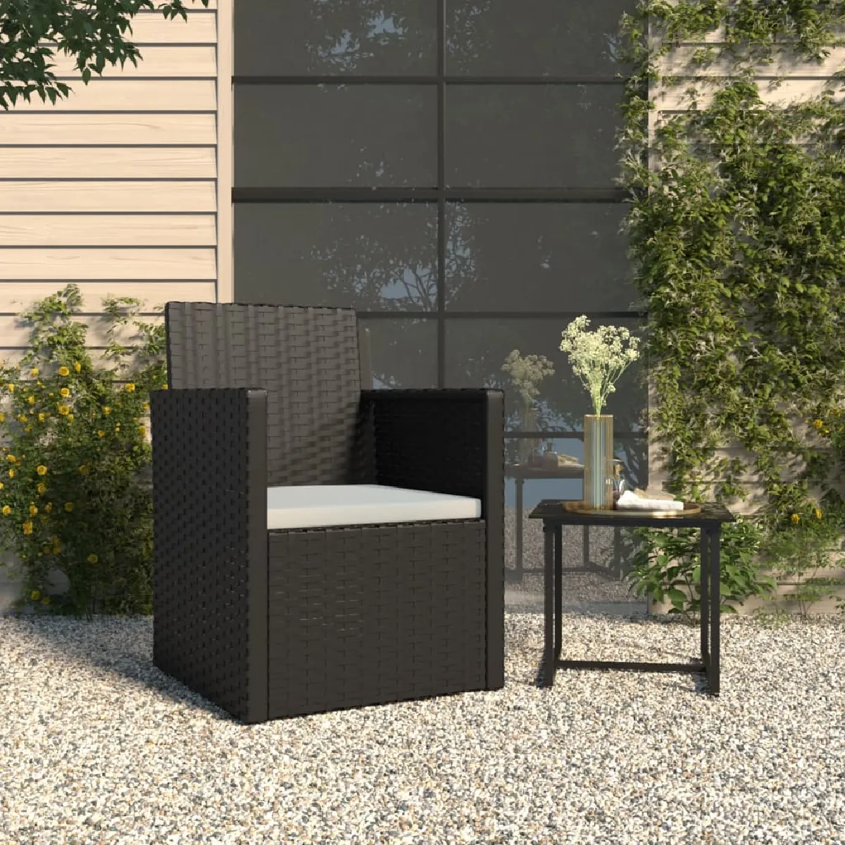 vidaXL Fauteuil de jardin avec coussin - vue 4