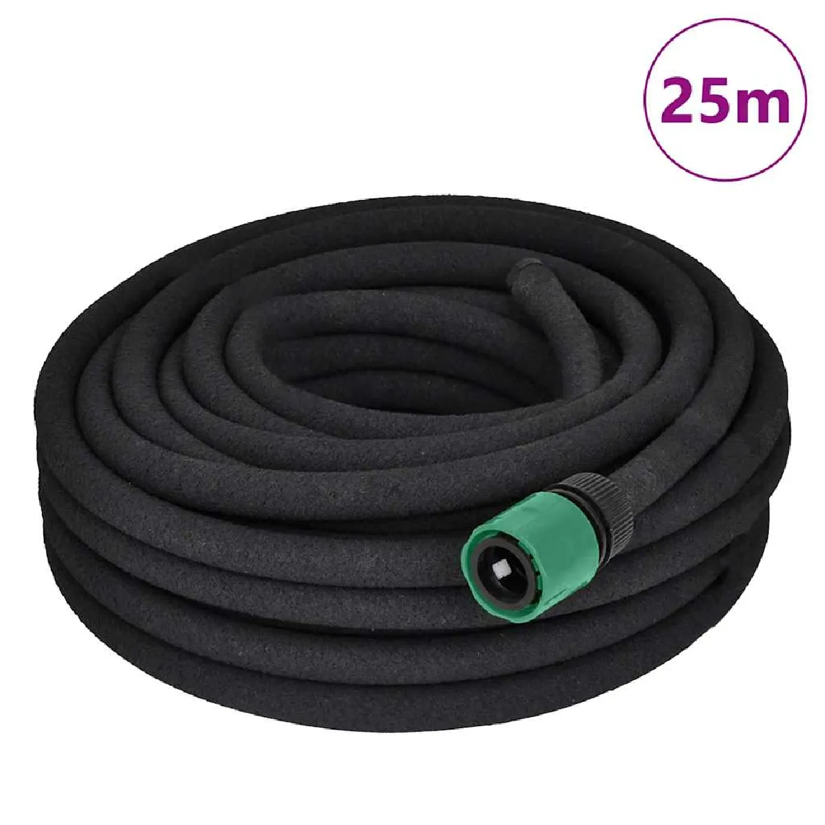 VIDAXL Tuyau microporeux pour Arrosage Irrigation de jardin Connecteur 1/2 pouces 25 m