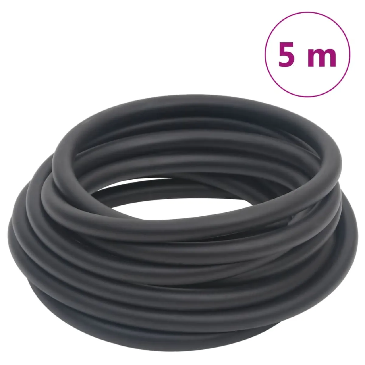 Vidaxl Noir Tuyau D'air Hybride 0,6" 5 M Caoutchouc Et Pvc
