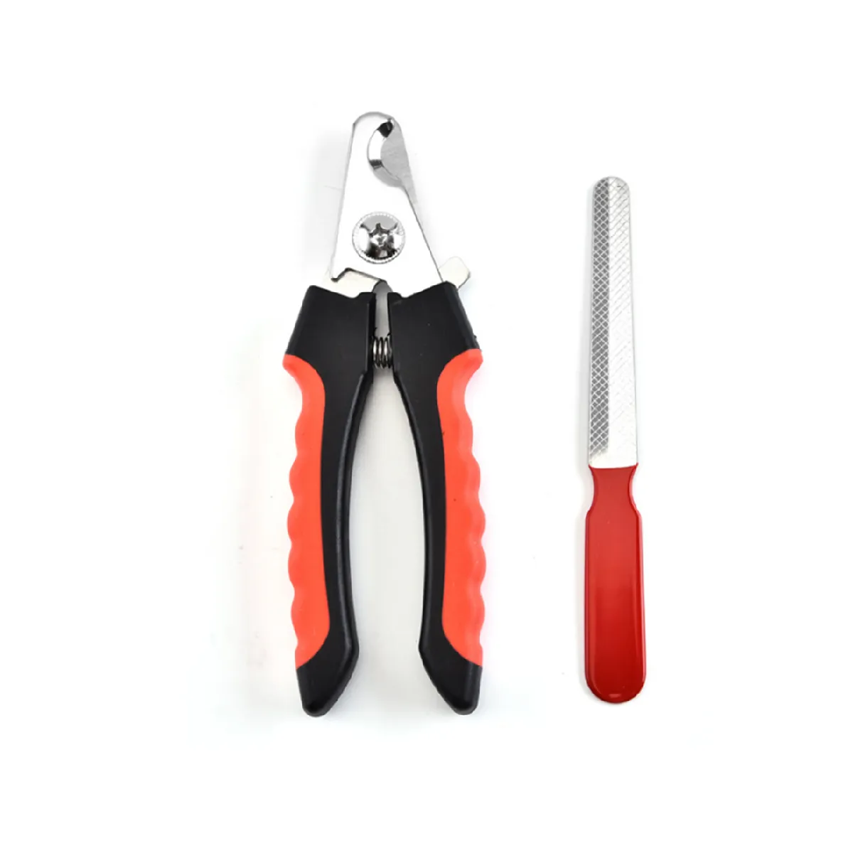 Meilleurs prix pour Ciseaux à ongles en acier inoxydable pour animaux avec lime, rouge noir