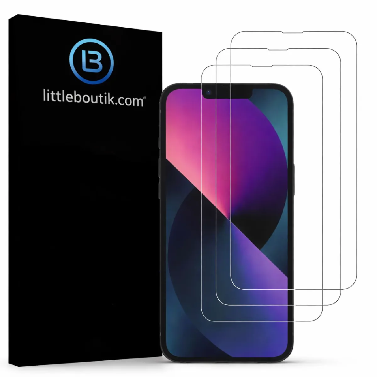 Little Boutik Protection D'écran En Verre Trempé Pour Iphone 13 Mini - 3 Pièces