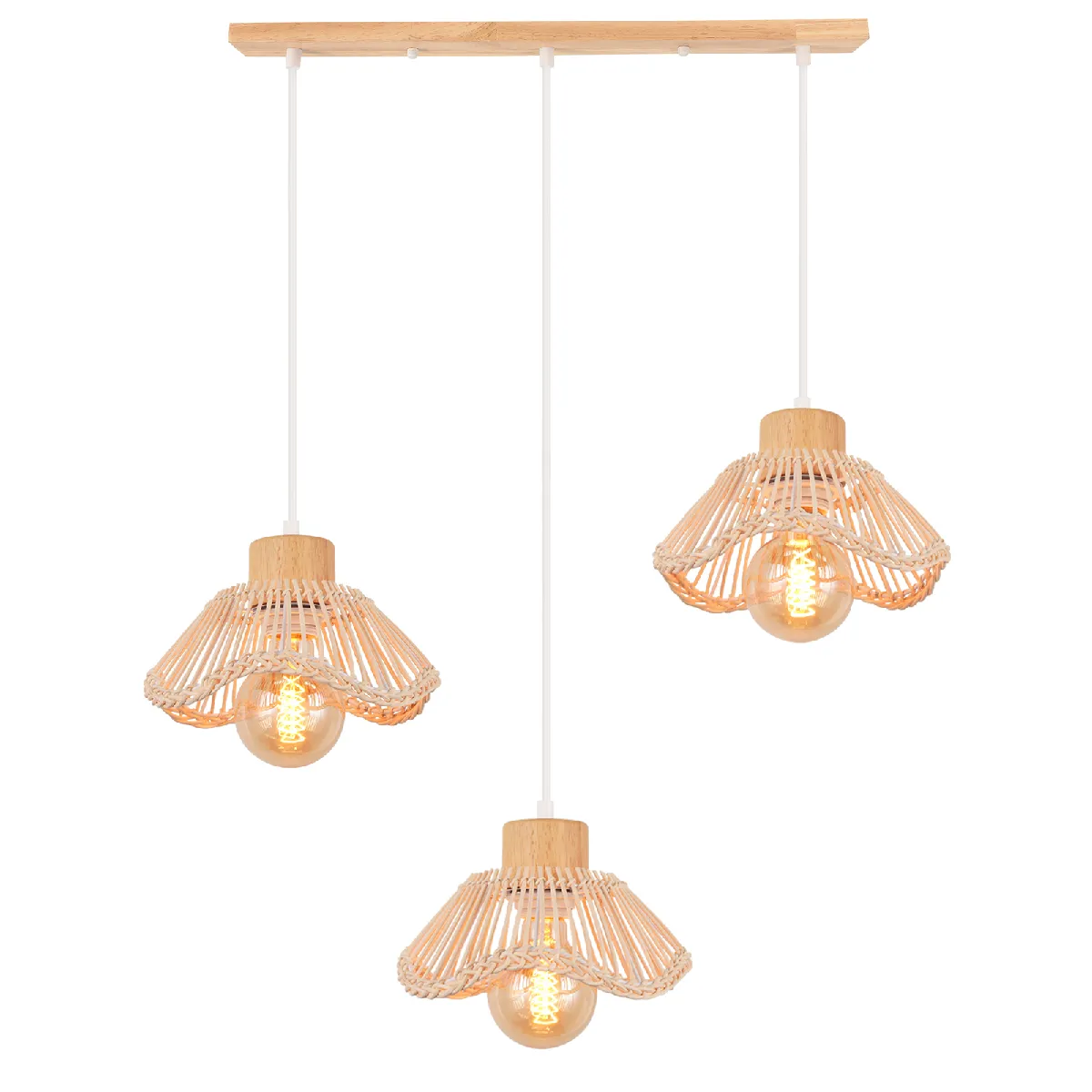 Stoex lustre suspension osier - Beige