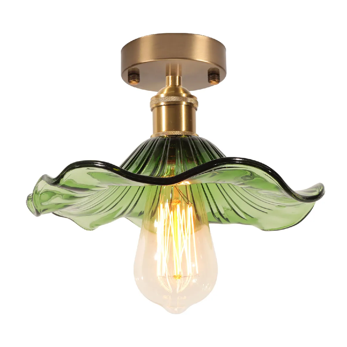 STOEX Plafonnier En Verre Lampe De Plafond En Cristal Rétro Lustre Moderne