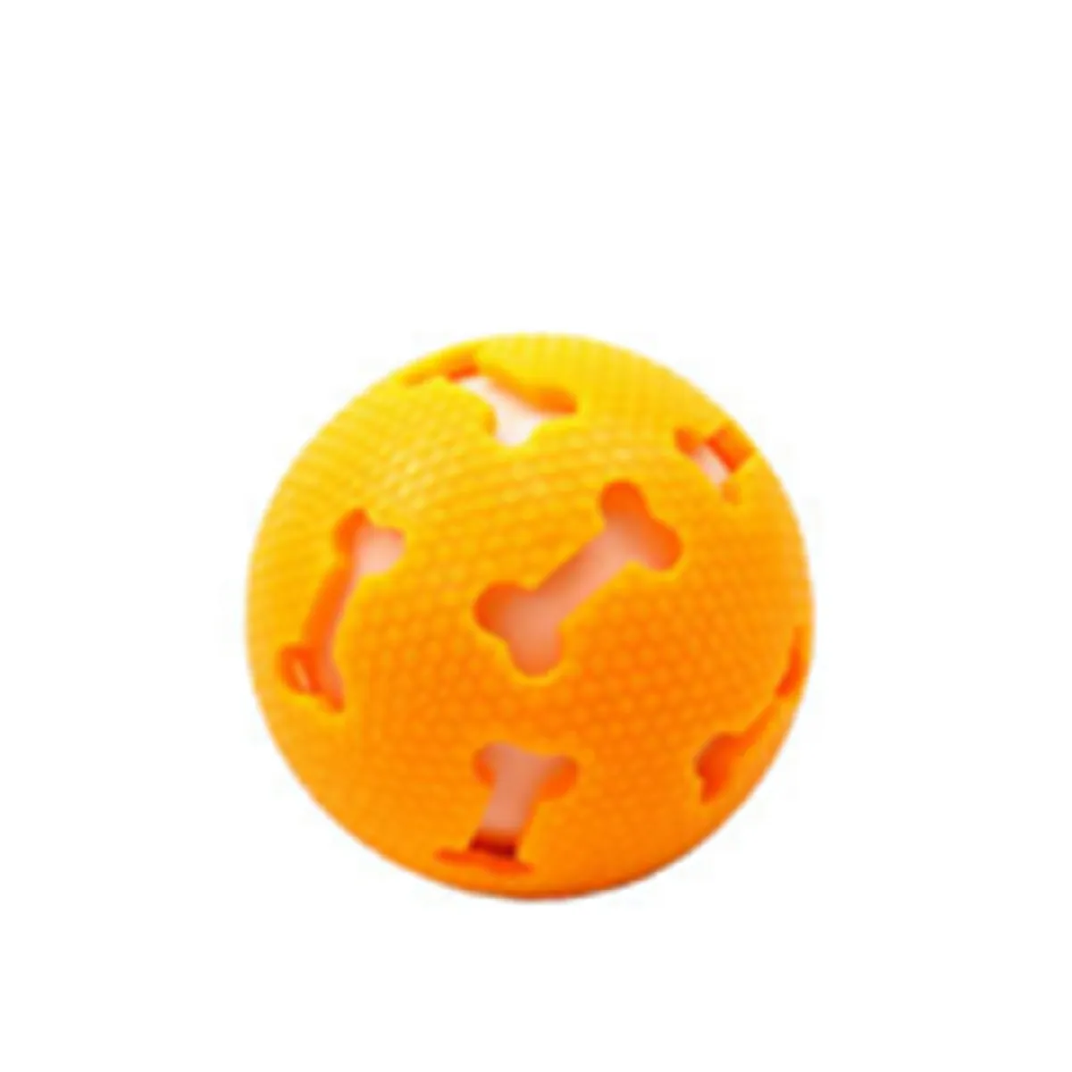 Meilleurs prix pour 2 pièces de jouets à mâcher en caoutchouc pour chien et chat, balle brillante et vocale - Orange