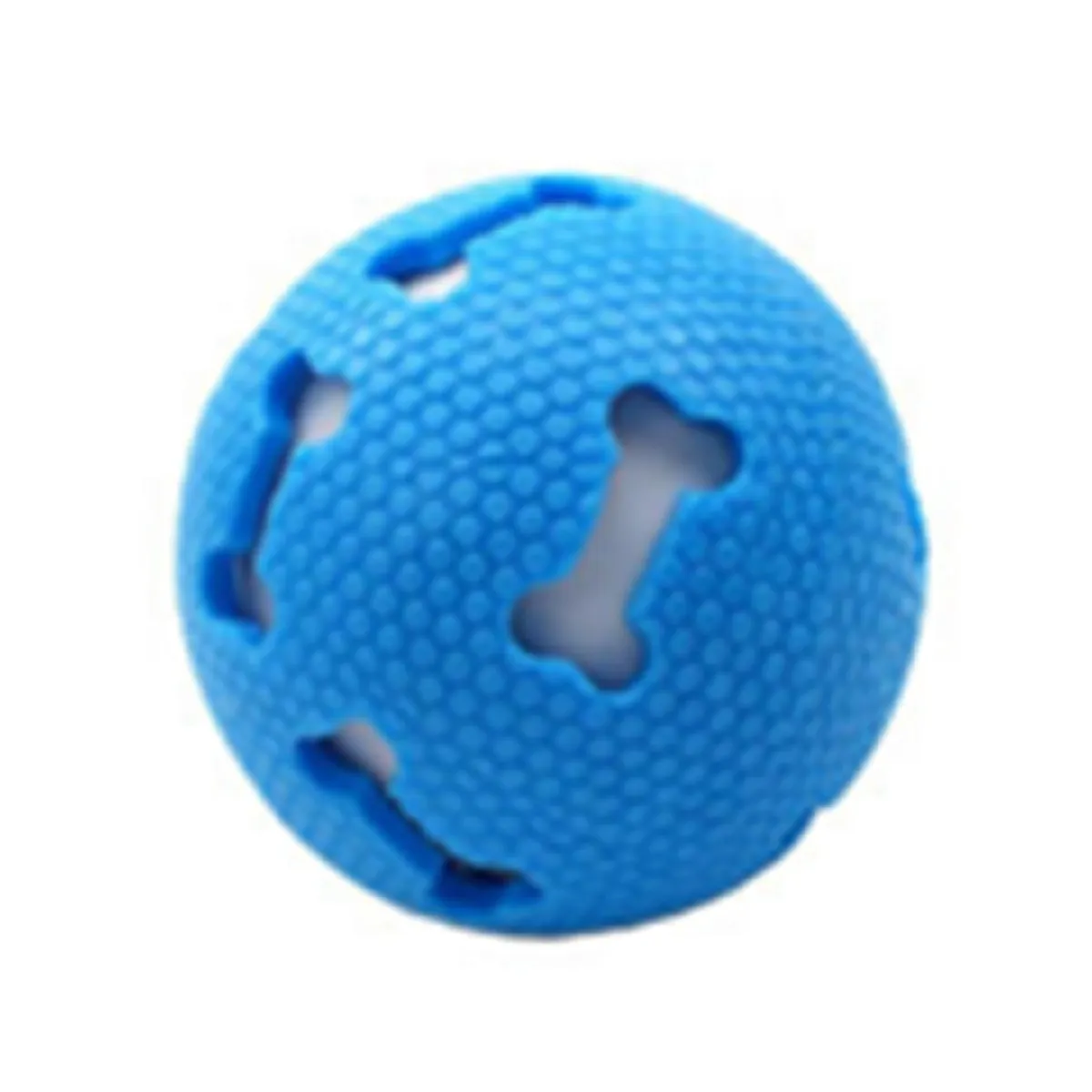 Meilleurs prix pour 2 pièces de jouets à mâcher en caoutchouc pour chien et chat, balle brillante et vocale - Bleu