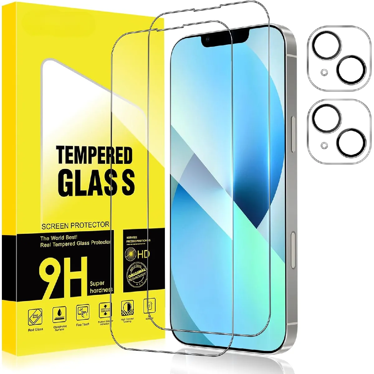 Little Boutik Protection D'écran Et Caméra Pour Iphone 13 - 2 Pièces