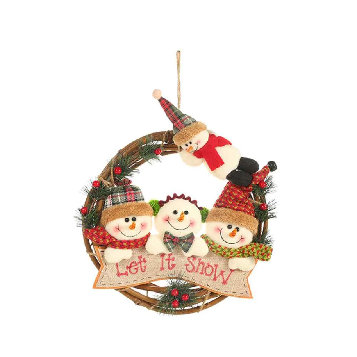 Pendentifs de Noël - décorations d'arbre en forme de père Noël et bonhomme de neige, jouets et cadeaux pour enfants