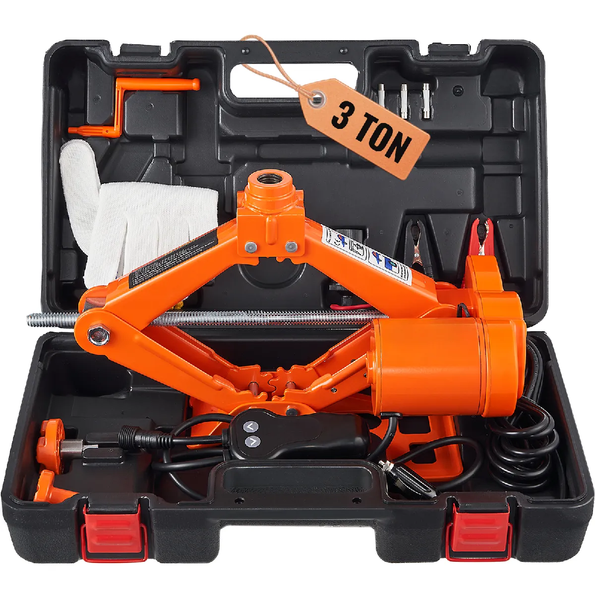 VEVOR Cric Losange Cric Électrique à Ciseau 3T 12V 170-420mm Levage Berline SUV