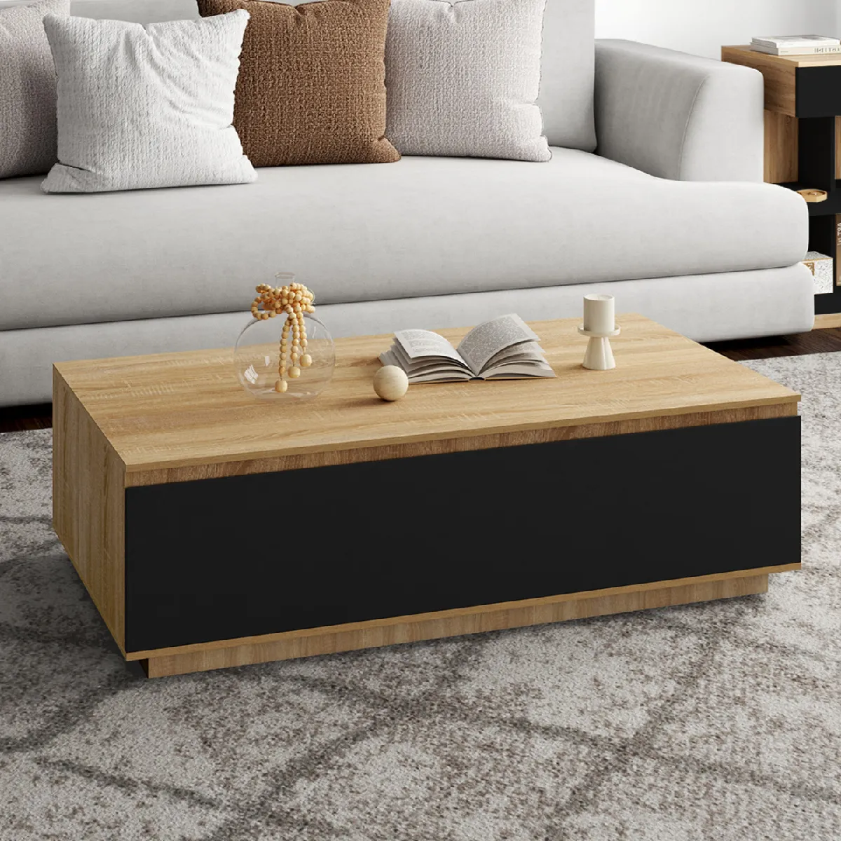 Comparer les prix de TABLE BASSE TOMI B/N