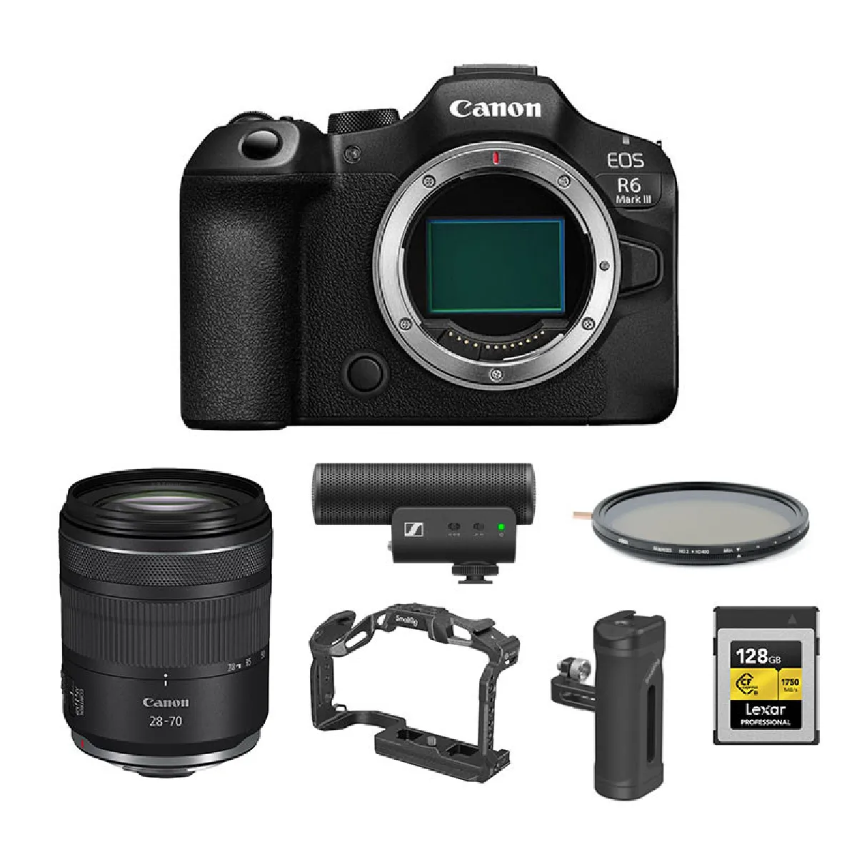 CANON EOS R6 MARK III + Kit vidéo RF 28 70mm + Cage + poignée Smallrig + Micro MKE + Carte + Filtre NDX Garanti - vue 4