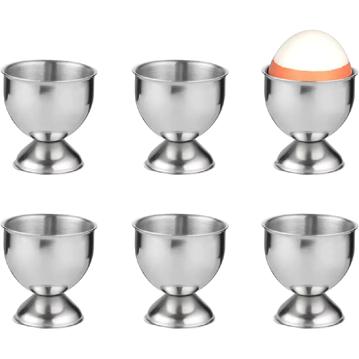 Vendos85 Lot De 6 Coquetiers Empilables En Acier Inoxydable