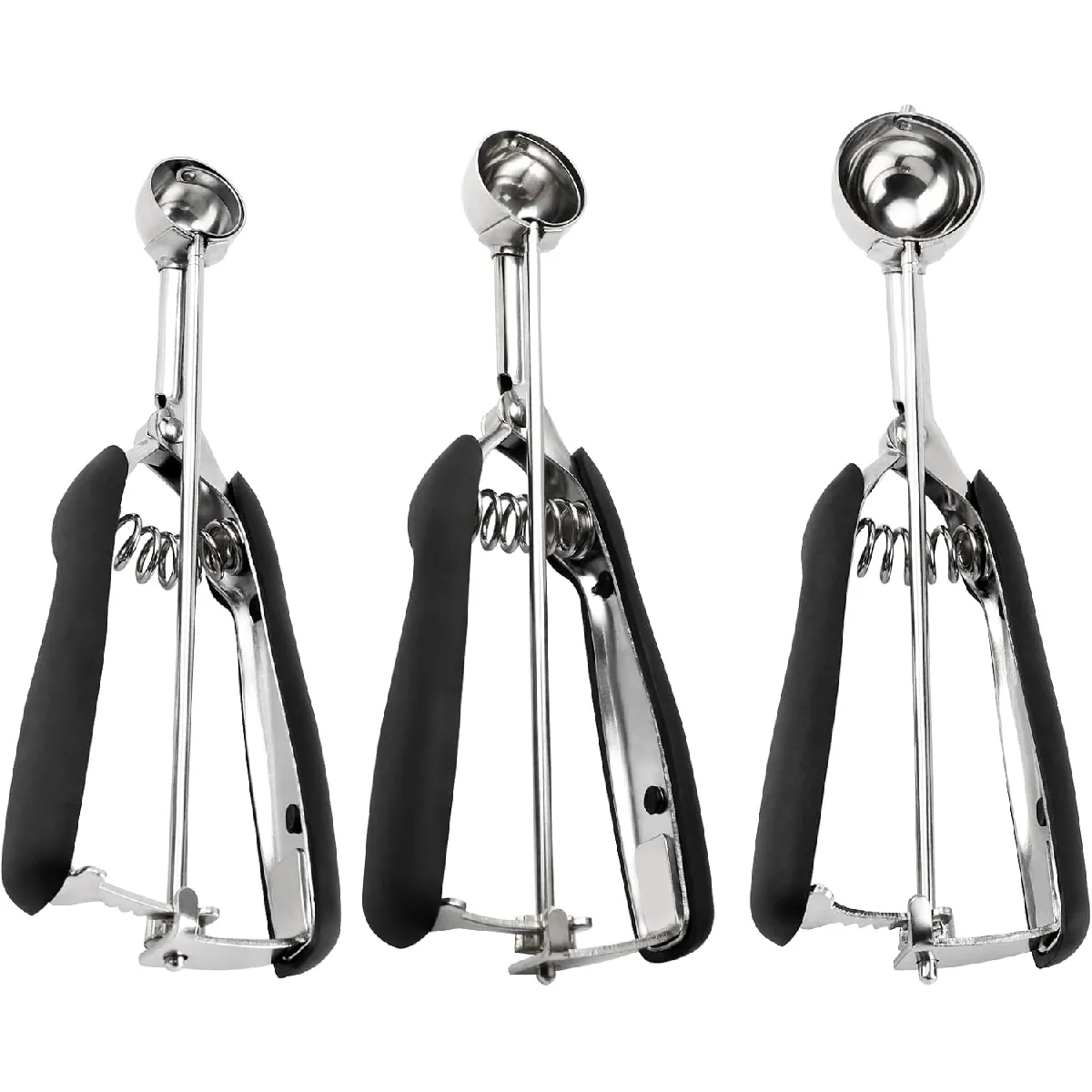 Vendos85 Lot De 3 Cuillères À Biscuits Inox – 25/30/35 Mm