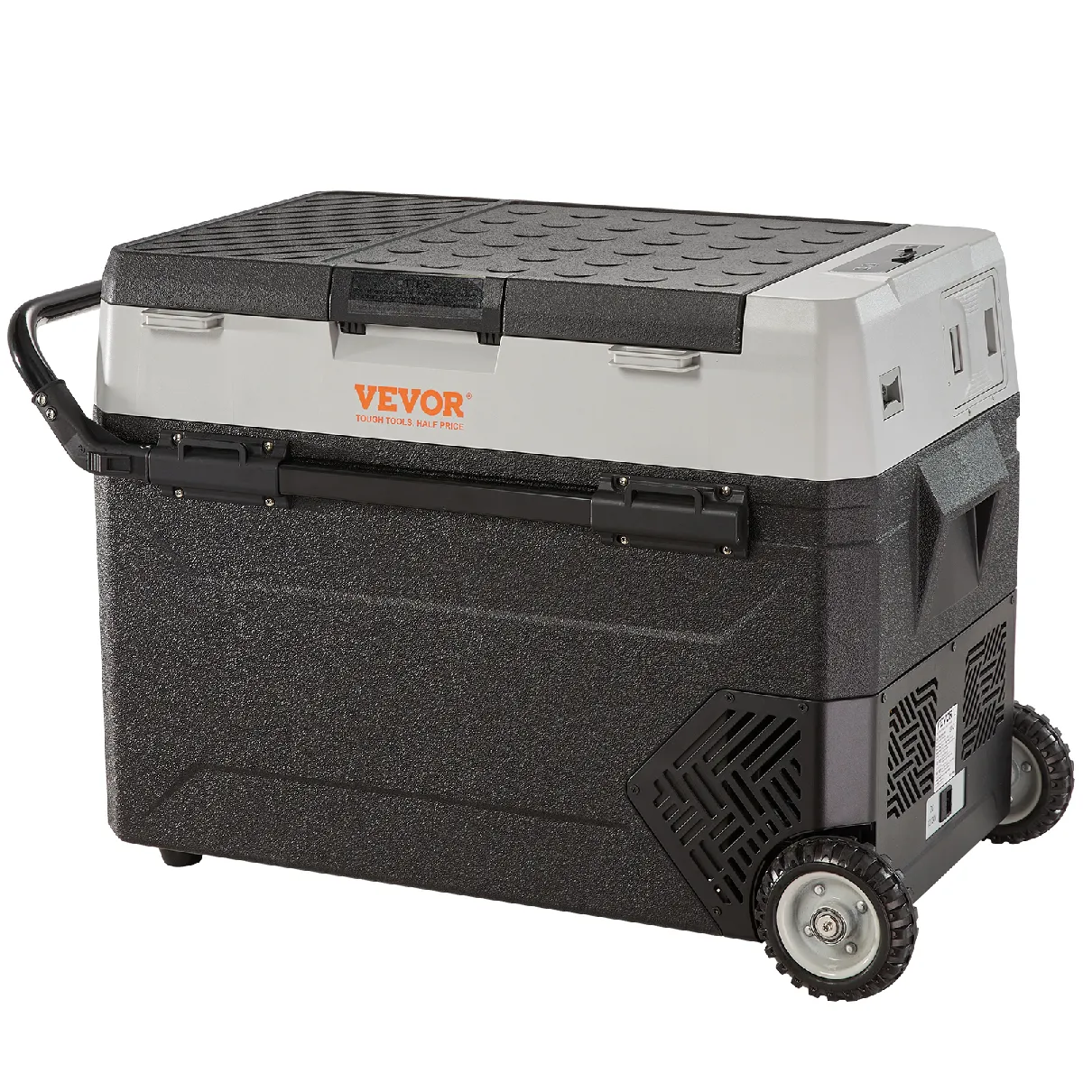 53 L Glacière Électrique Portable - VEVOR - Réfrigérateur de Voiture Double Zone - 0,6 kW.h -20 °C à 10 °C Réglable