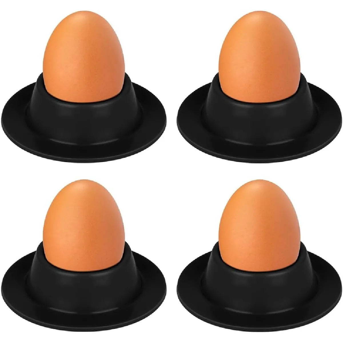 Vendos85 Noir Coquetiers Silicone Empilables – Anti-Chute Et Lavables