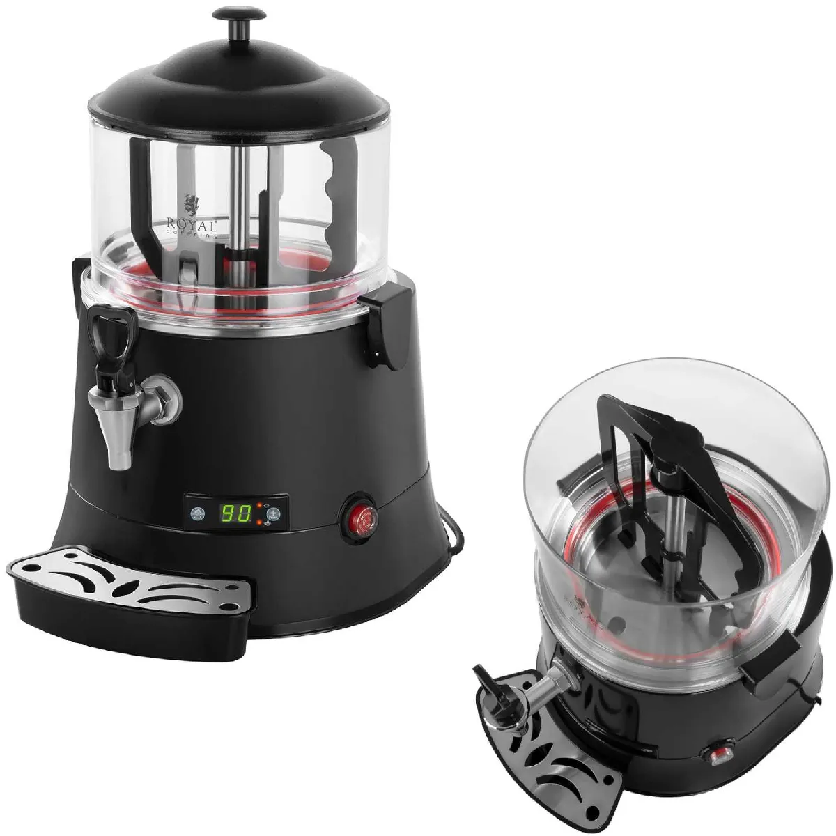 ROYAL CATERING Chocolati&egrave;re, chauffe-plat, distributeur de chocolat chaud 30-90&deg;C 5L