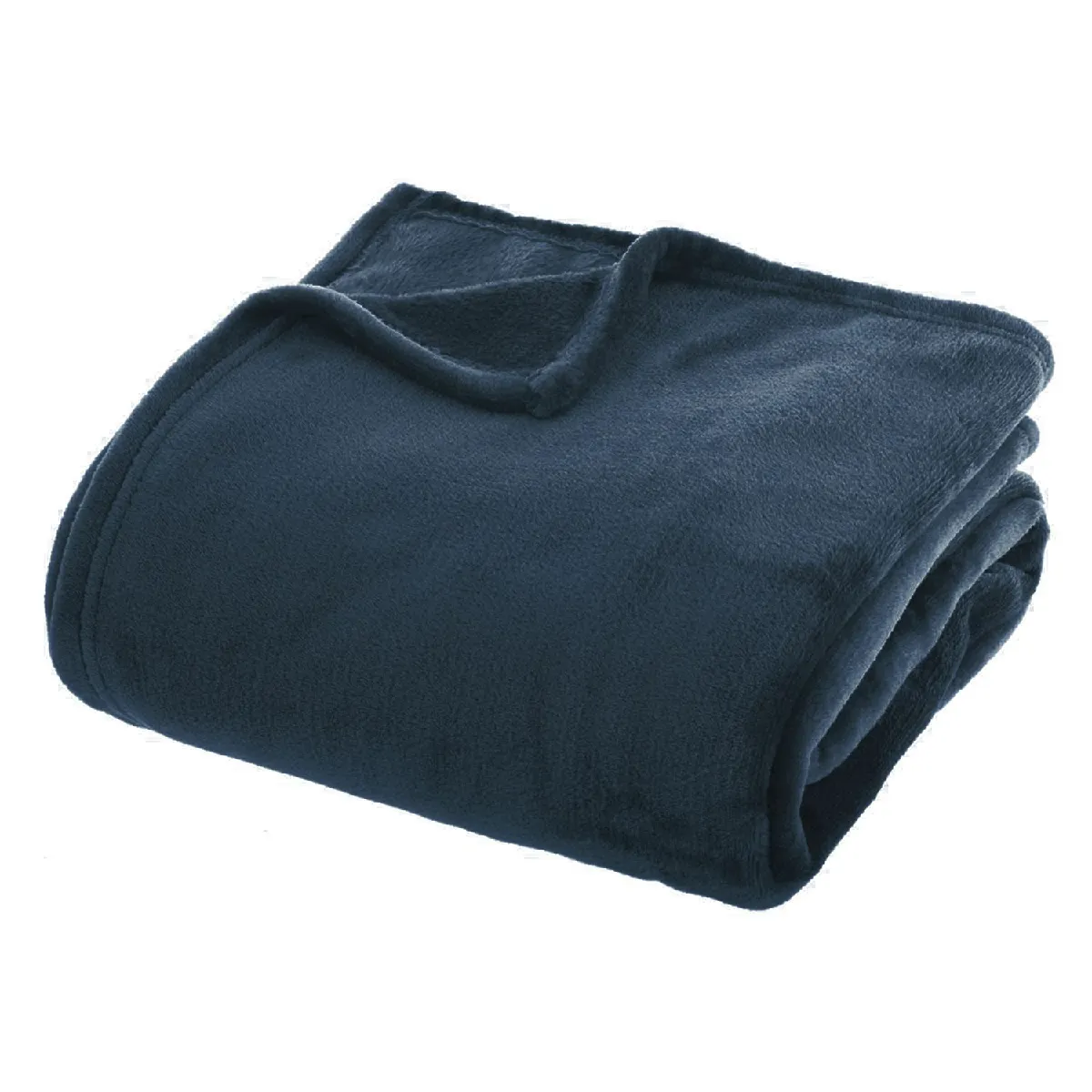 ATMOSPHERA Grand Plaid en flanelle uni - 230x180 - Bleu