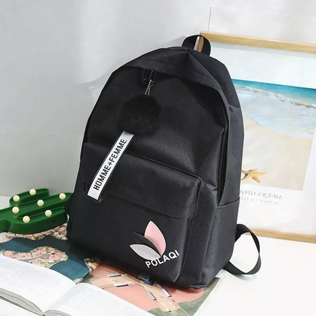 Générique Femme Sac À Dos Antivol Tendance Pour Grande Capacité, Sac De Voyage, Sac D'école Pour Filles, Mochila Mujer~01343