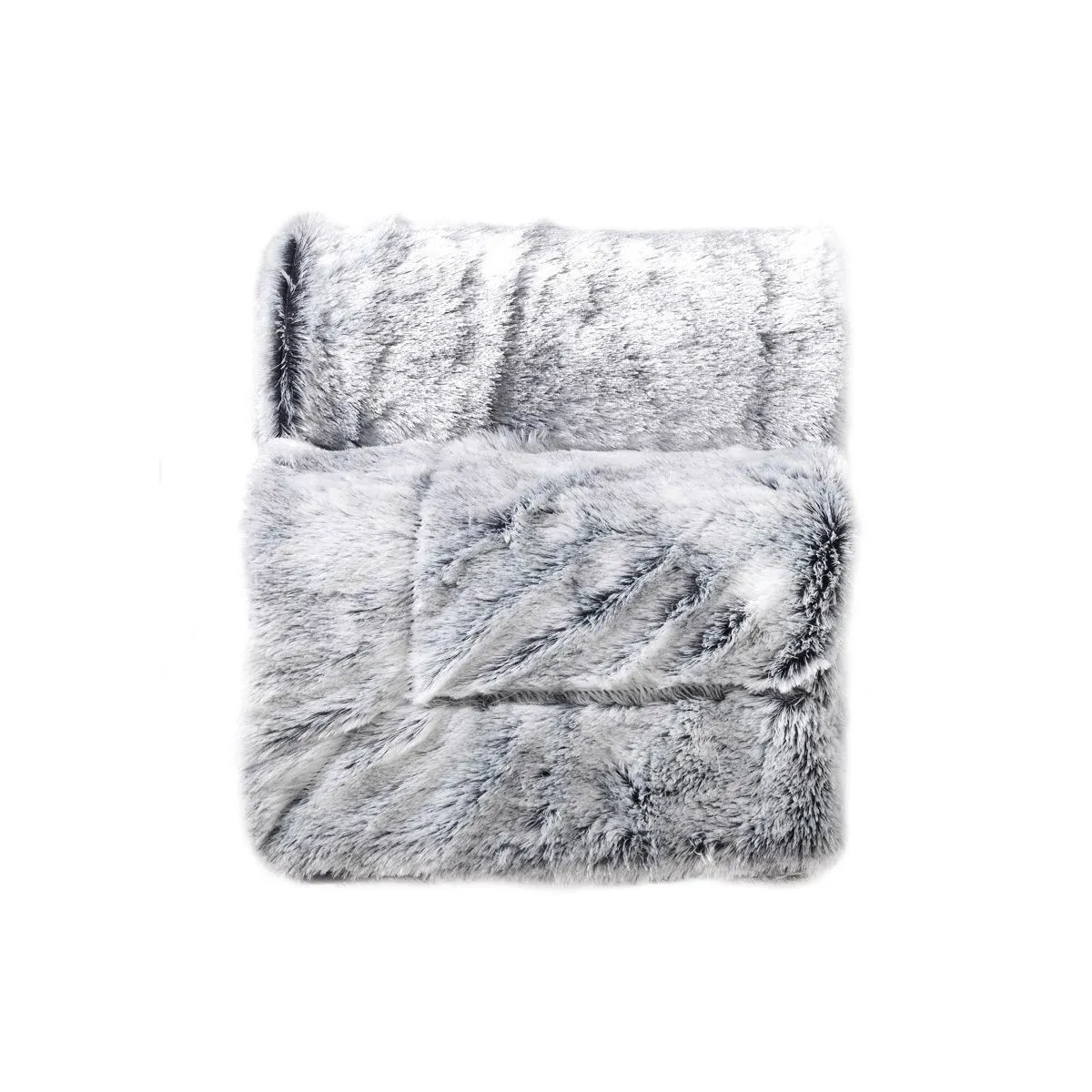 Plaid 180 x 220 cm imitation fourrure antartic Gris
