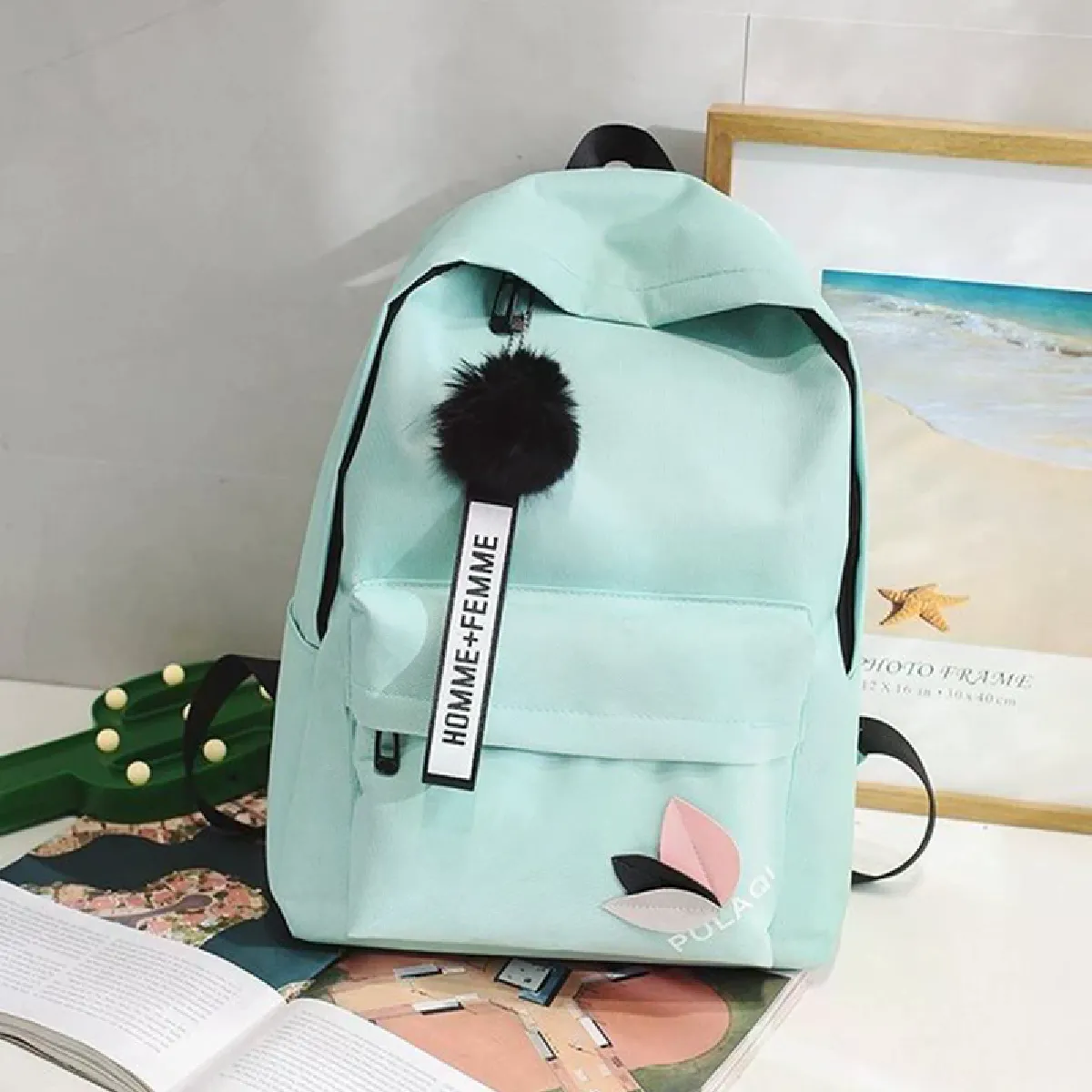 Générique Femme Sac À Dos Antivol Tendance Pour Grande Capacité, Sac De Voyage, Sac D'école Pour Filles, Mochila Mujer~01342