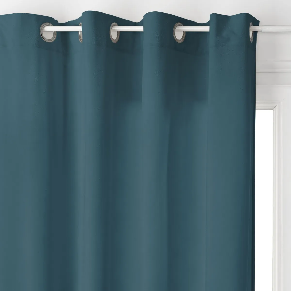 Atmosphera - Rideau Lilou - 140 x 260 cm - Bleu canard - Lilou