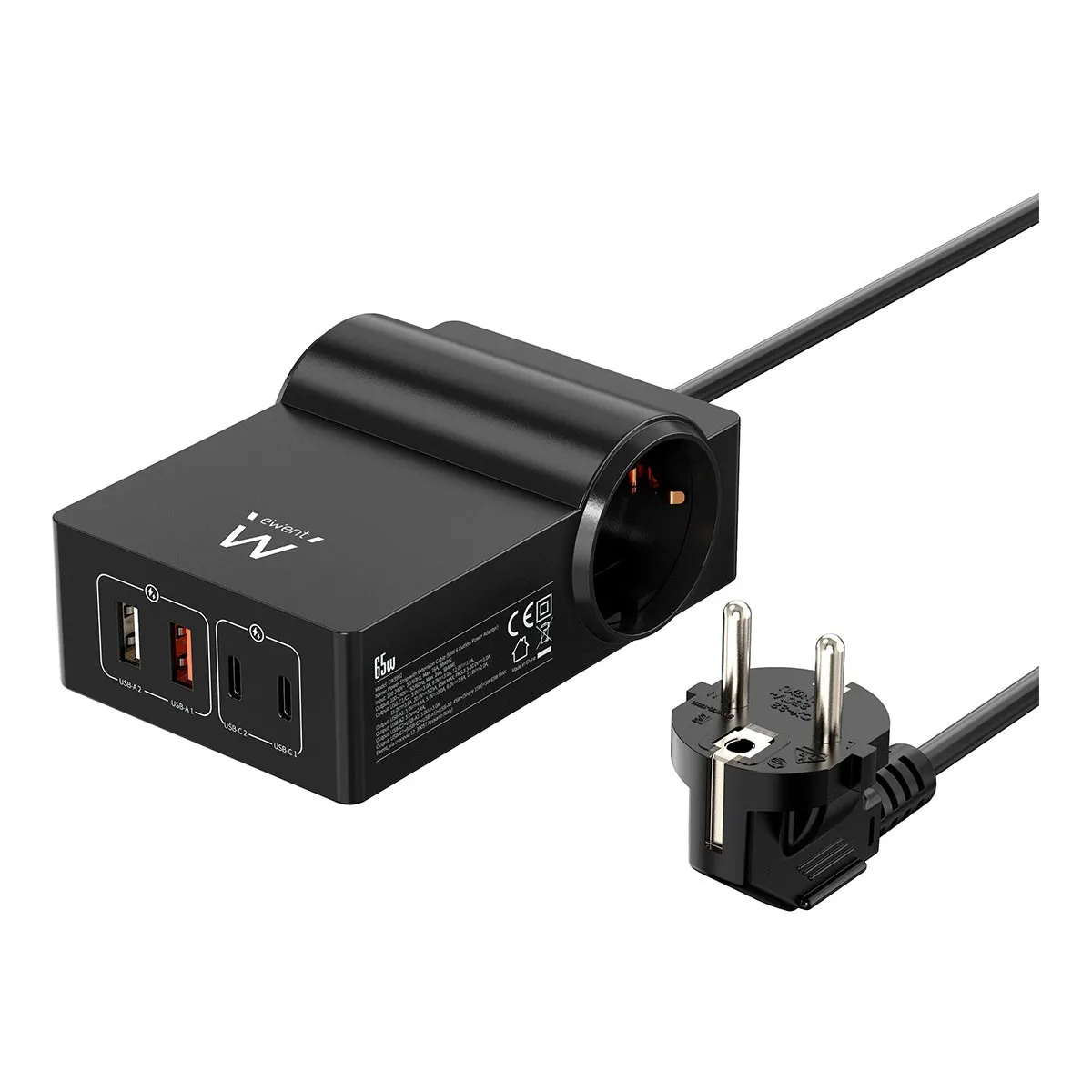 Ewent Station De Charge Usb Gan - 65 W