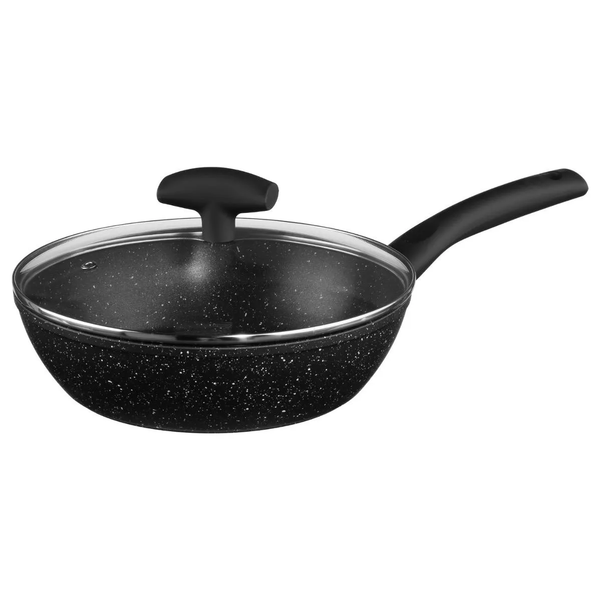 FIVE SIMPLY SMART Sauteuse en Aluminium Couvercle 24cm Noir